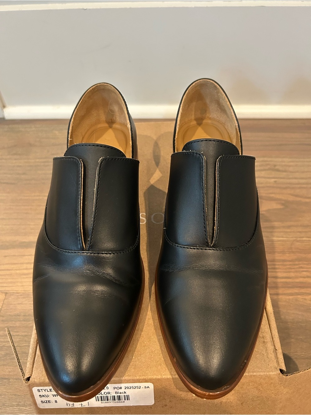 Nisolo Black Leather Slip-On Loafers